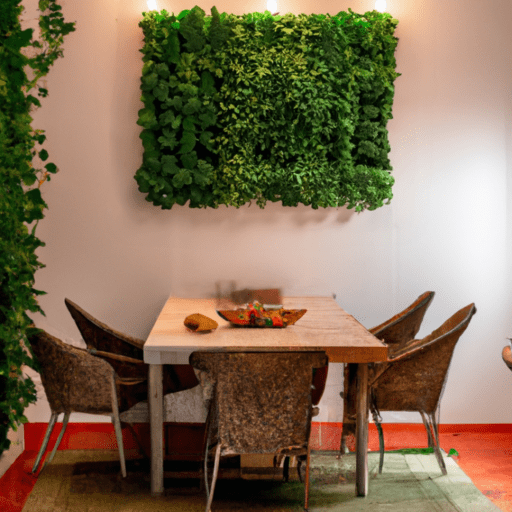 mur végétaux salon