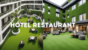 hôtel restaurant gazon, synthétique